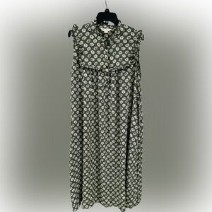 April Cornell Black and White Floral Maxi Skirt